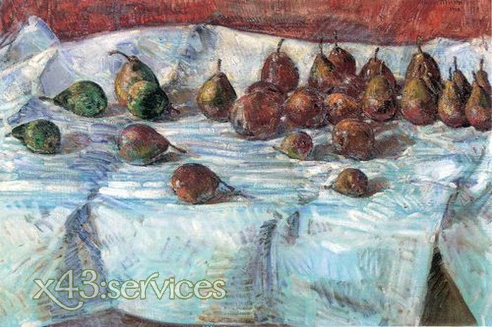 Childe Hassam - Birnen - Winter Sickle Pears - zum Schließen ins Bild klicken